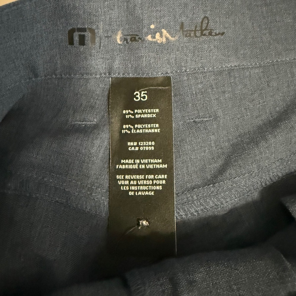 Travis Mathew Mens Blue Golf Dress Pants Size 35 - Picture 9 of 9